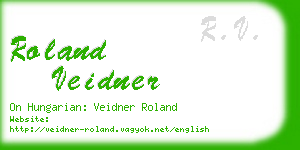 roland veidner business card
